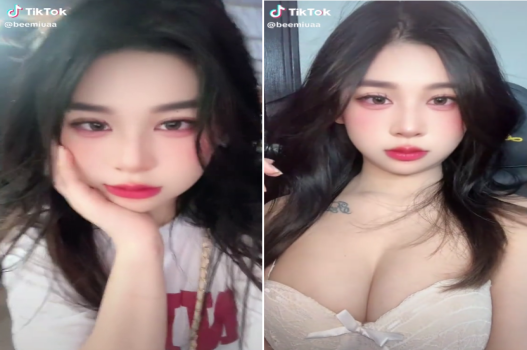 Tiktoker xinh nằm nghiêng thỏa thích